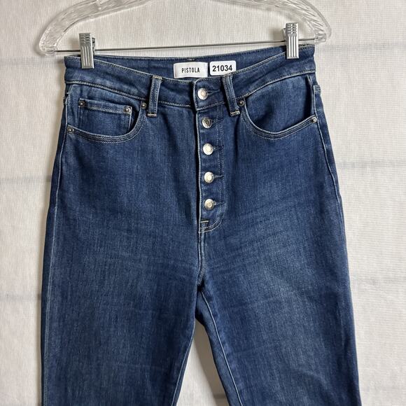 Pistola Women's Size 28 Dark Wash Stretch Denim Dana High Rise Bootcut Jeans - Picture 3 of 11